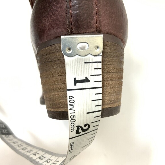 Journee Signature Dempsy Distressed Leather Bootie Burgundy Brown 8.5 - Picture 9 of 13